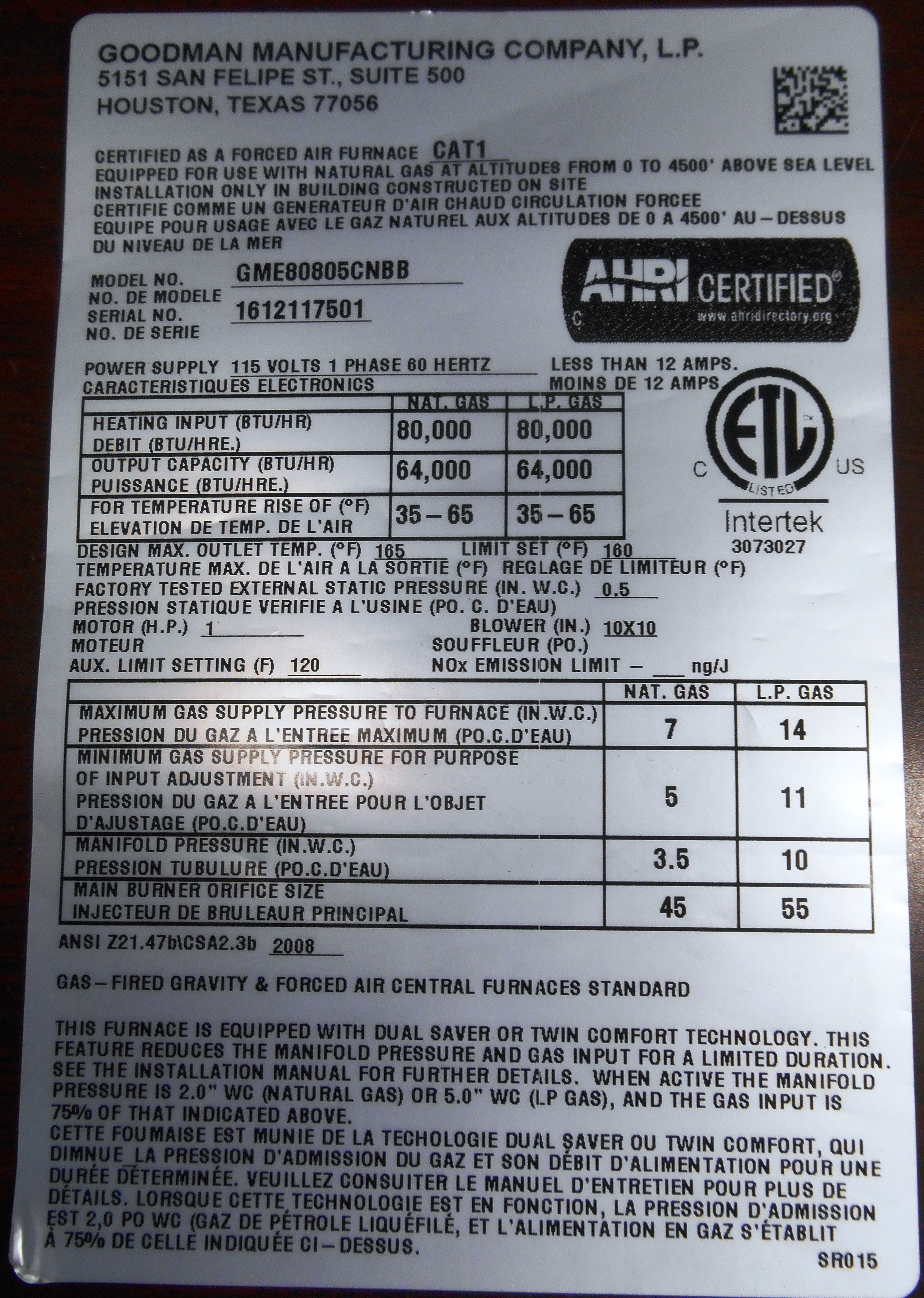 Amana HVAC Age Serial Number Decoding For AC Furnace Heat Pump 